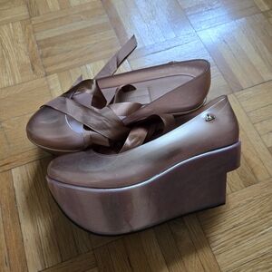 Vivienne Westwood Rose Gold Platform Shoes